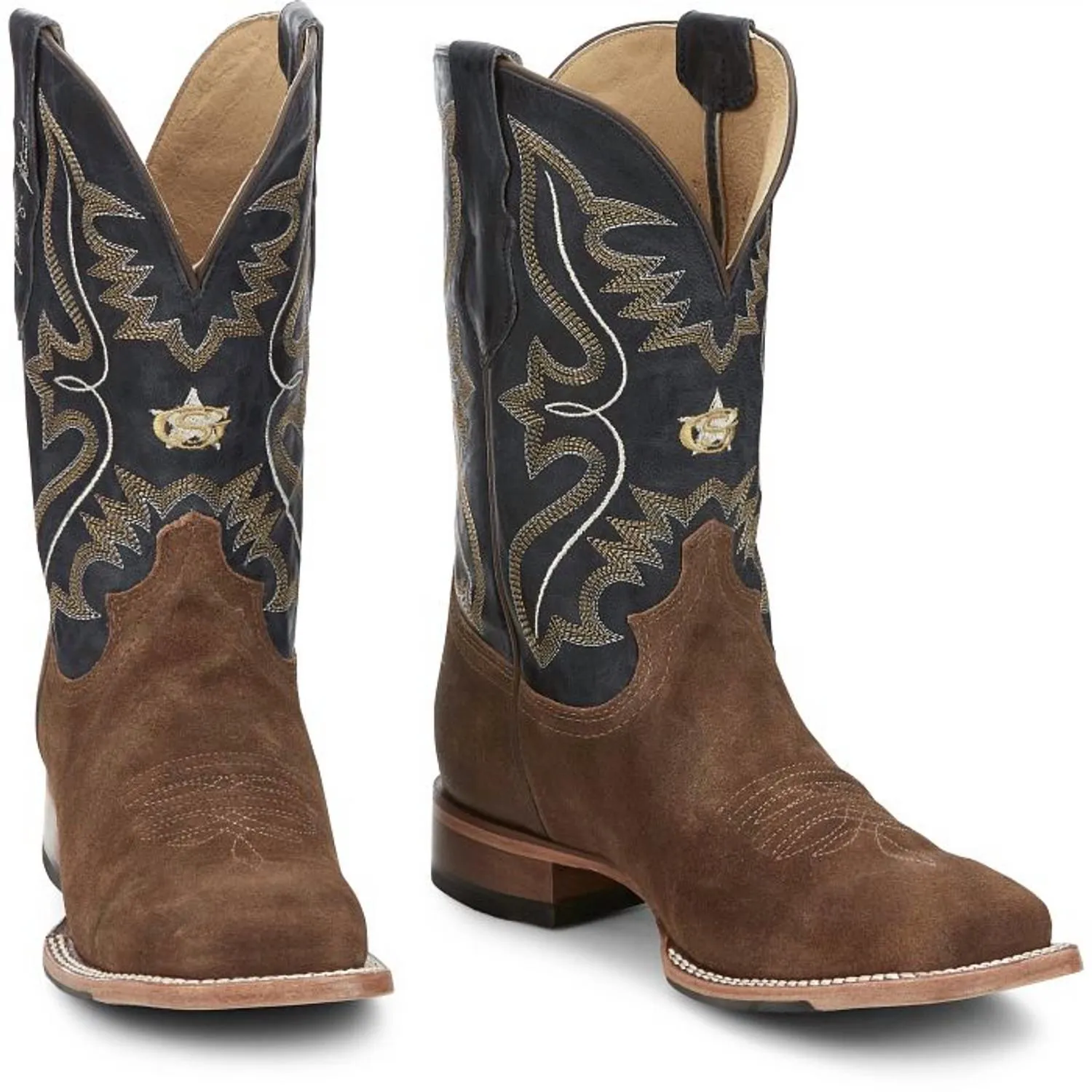 Men's Justin George Strait Dill Boot In Brown/blue