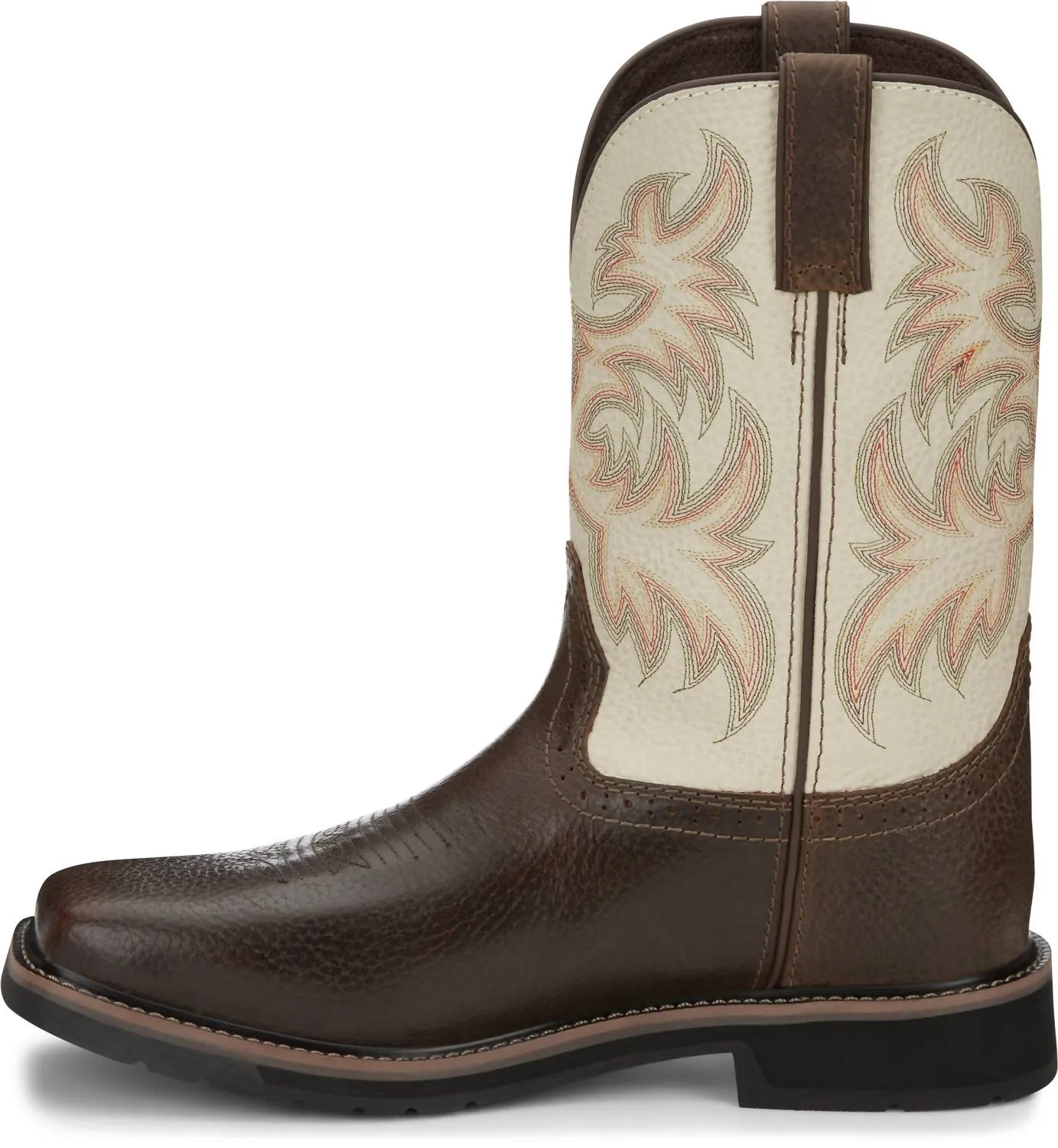 Men's Justin Stampede Driller Boot In Brown/white