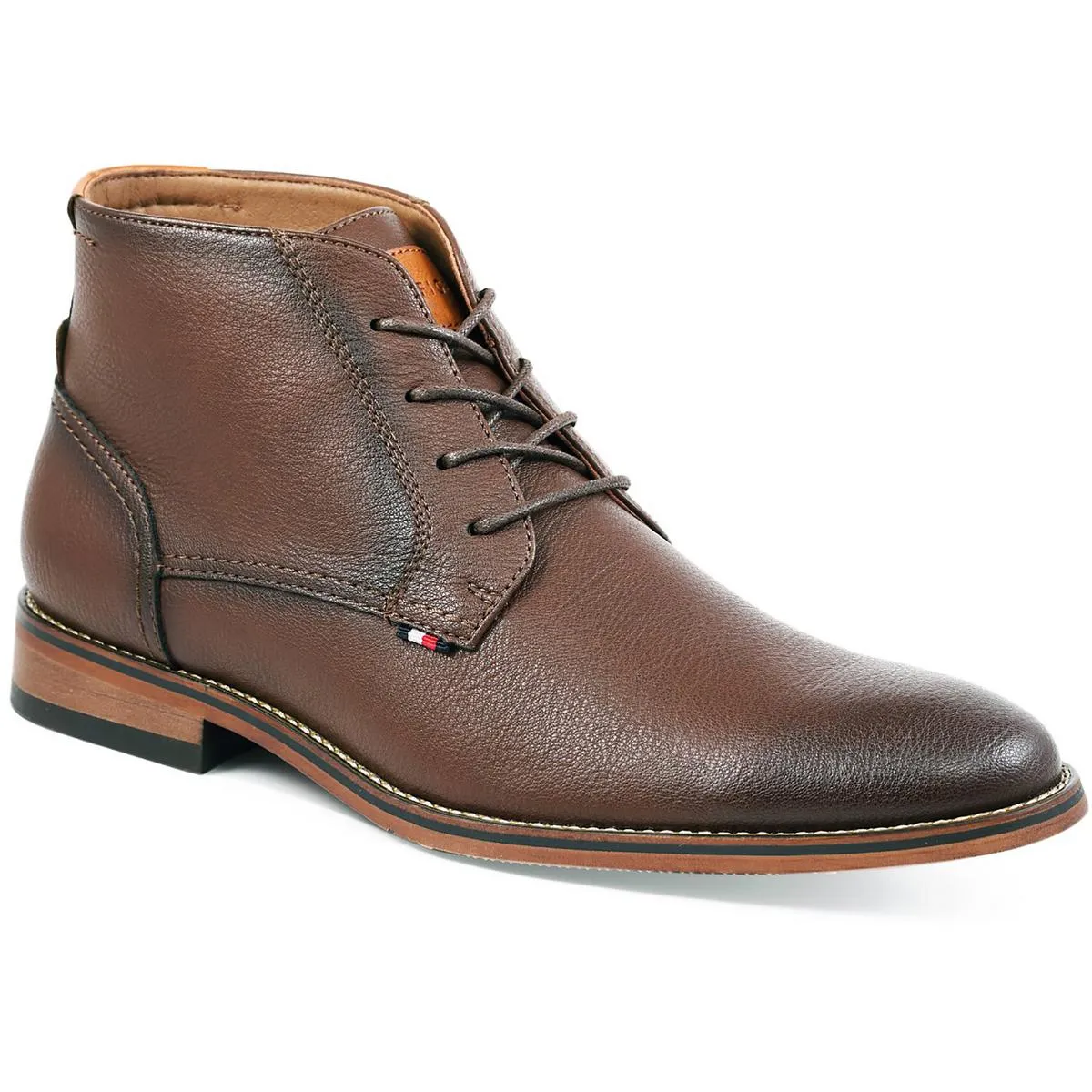 Mens Lace-Up Faux Leather Combat & Lace-Up Boots