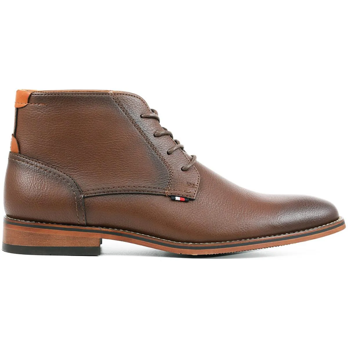 Mens Lace-Up Faux Leather Combat & Lace-Up Boots