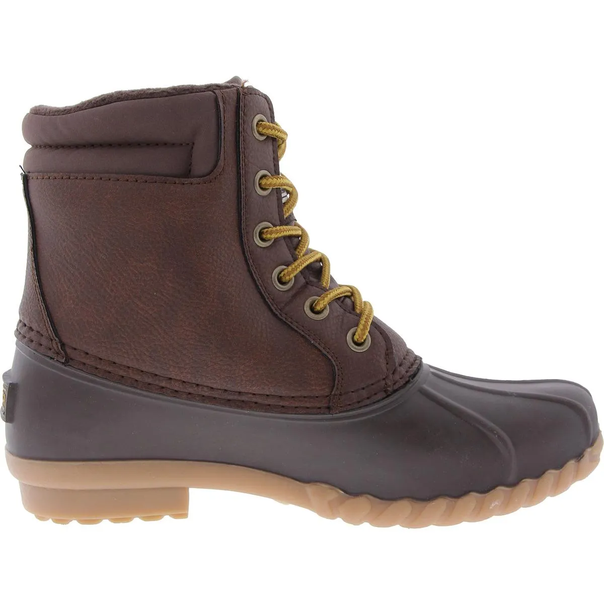 Mens Lace-Up Faux Leather Winter & Snow Boots