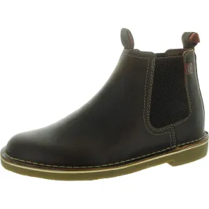 Mens Laceless Leather Chukka Boots