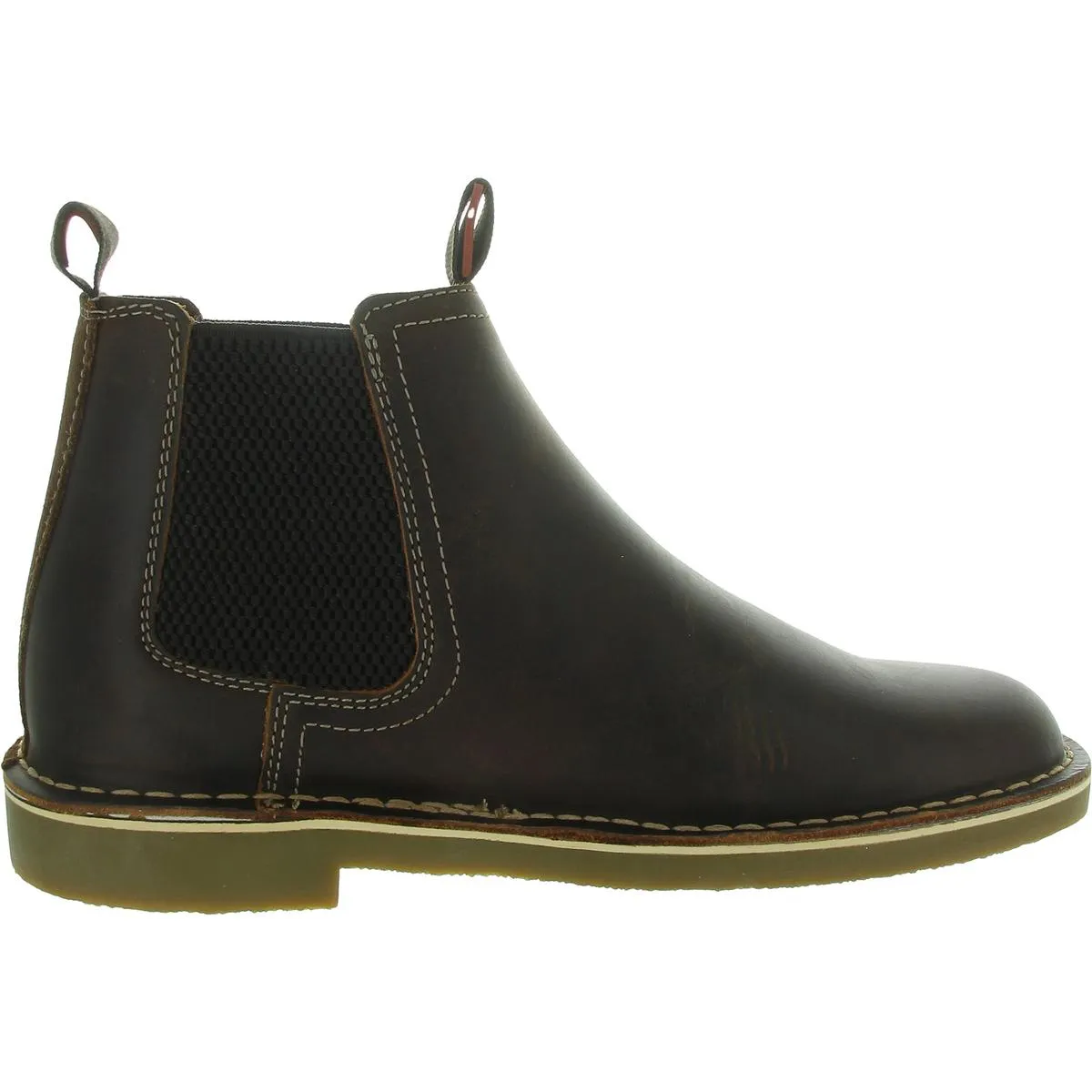 Mens Laceless Leather Chukka Boots