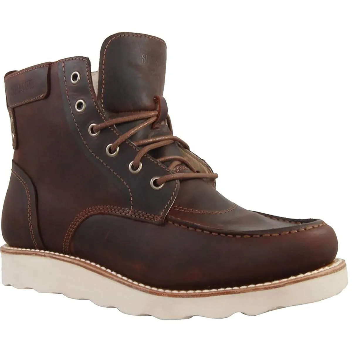 Mens Leather Fleece Lined Combat & Lace-up Boots