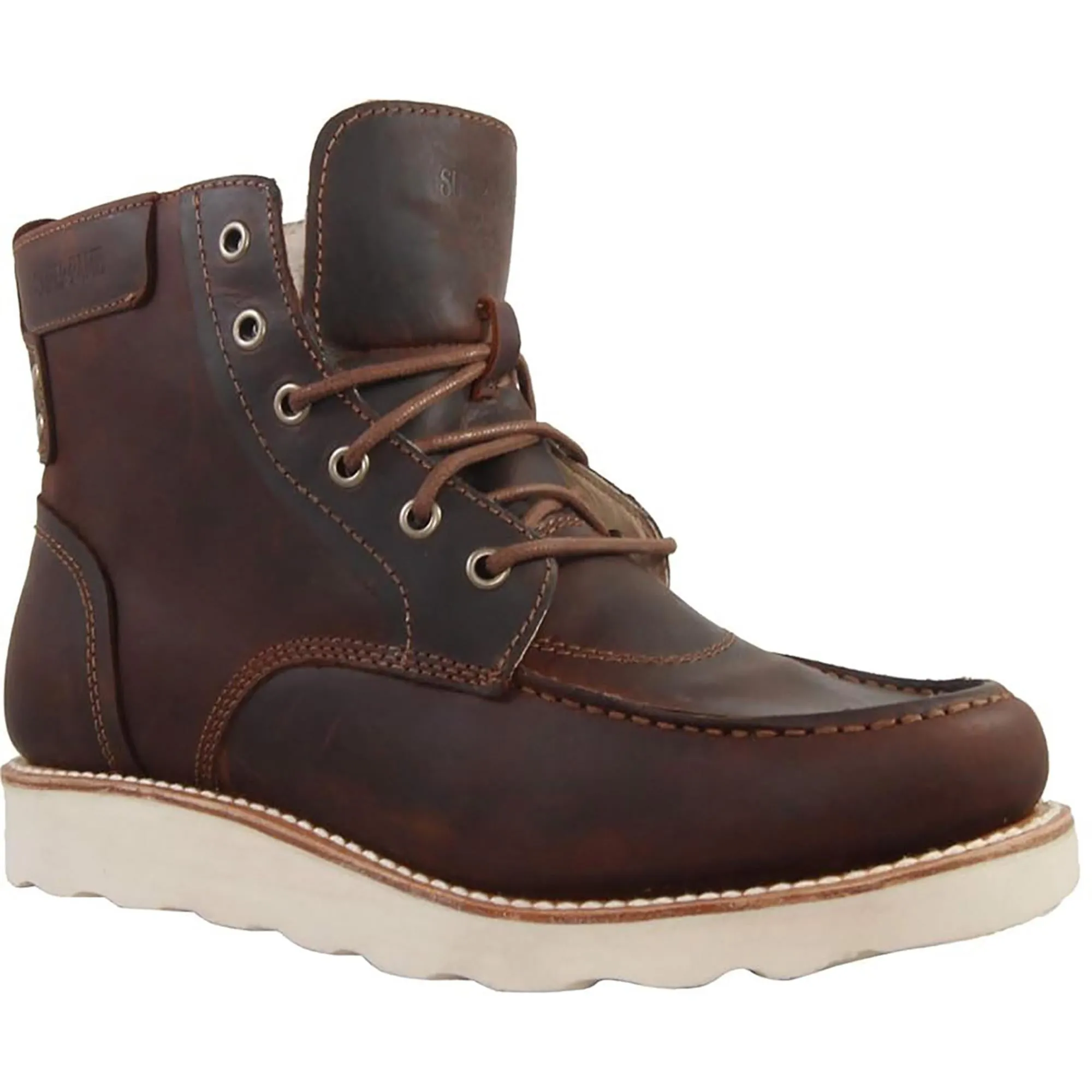 Mens Leather Fleece Lined Combat & Lace-up Boots