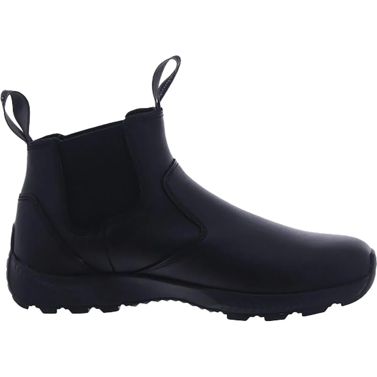 Mens Leather Stretch Chelsea Boots