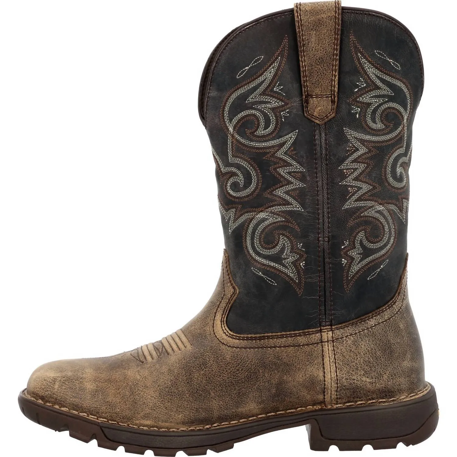 Men's Legacy 32 Waterproof Pull-On Work Western Boot In Distressed Brown