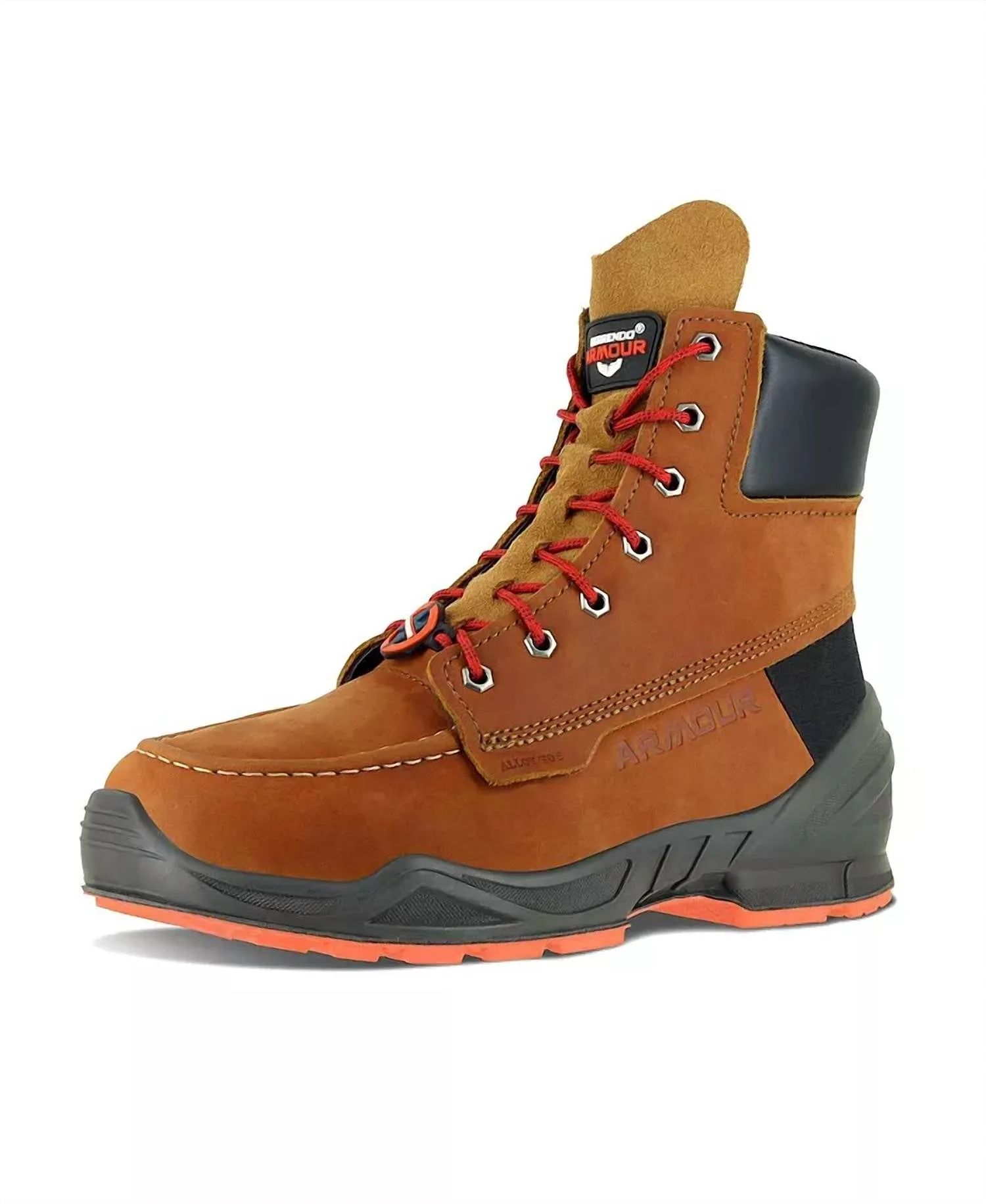 Men's Moc Toe Work Boots 8 In Cognac