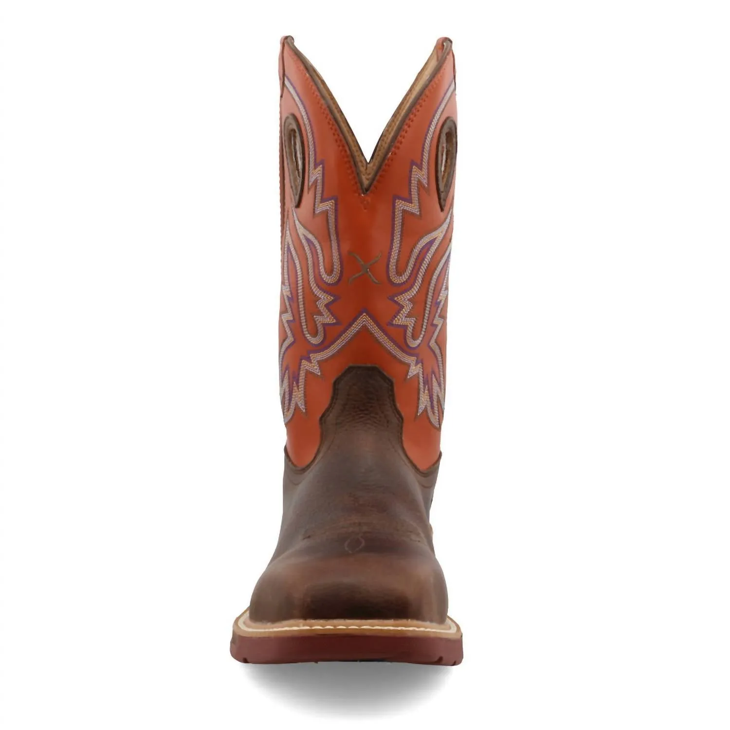 Men's Nano Safety-Toe Work Boot In Brown/orange
