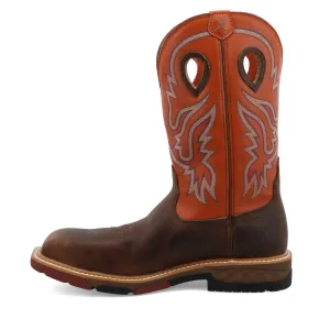 Men's Nano Safety-Toe Work Boot In Brown/orange