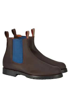 Men's Nelson Leather Boot In Brown/blue
