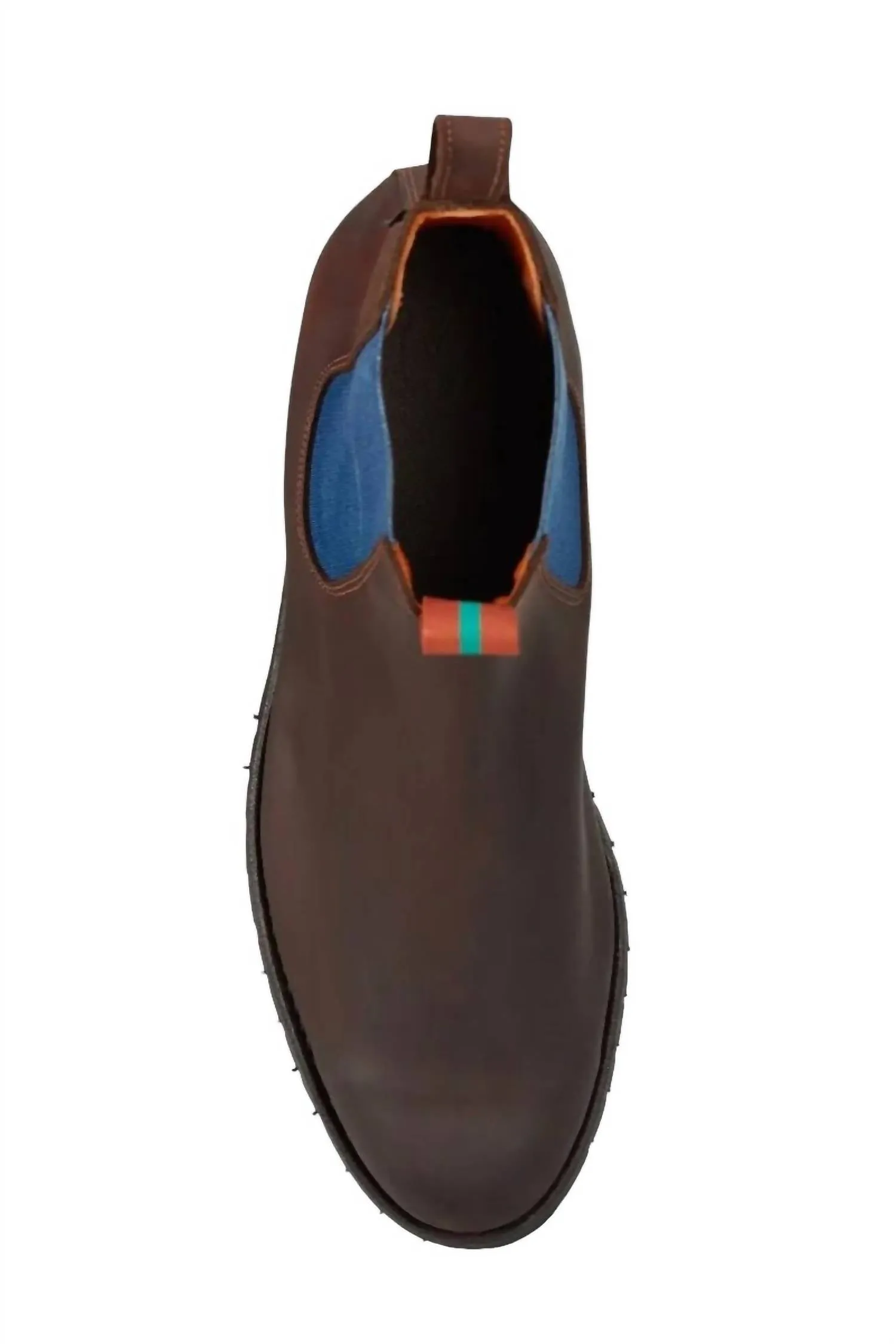 Men's Nelson Leather Boot In Brown/blue