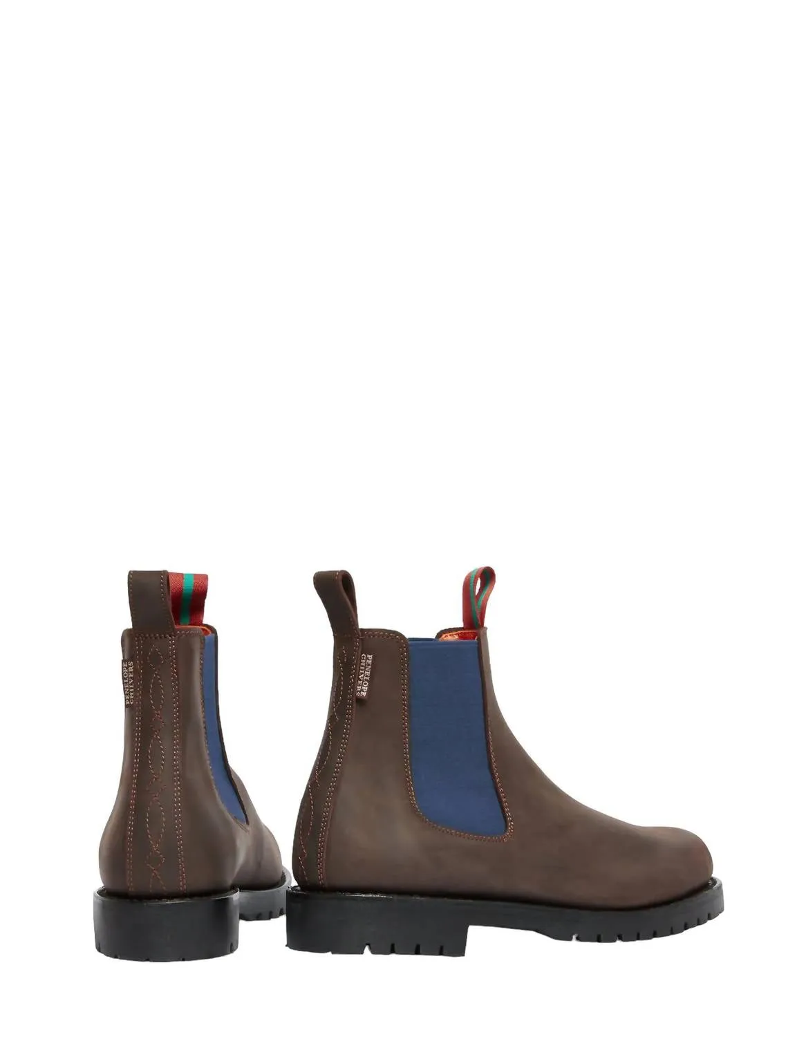 Men's Nelson Leather Boot In Brown/blue