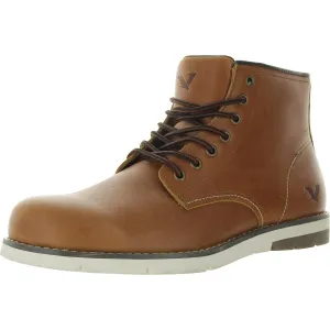 Mens Padded Insole Leather Combat & Lace-Up Boots