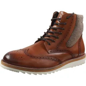 Mens Perforated Leather Chukka Boots