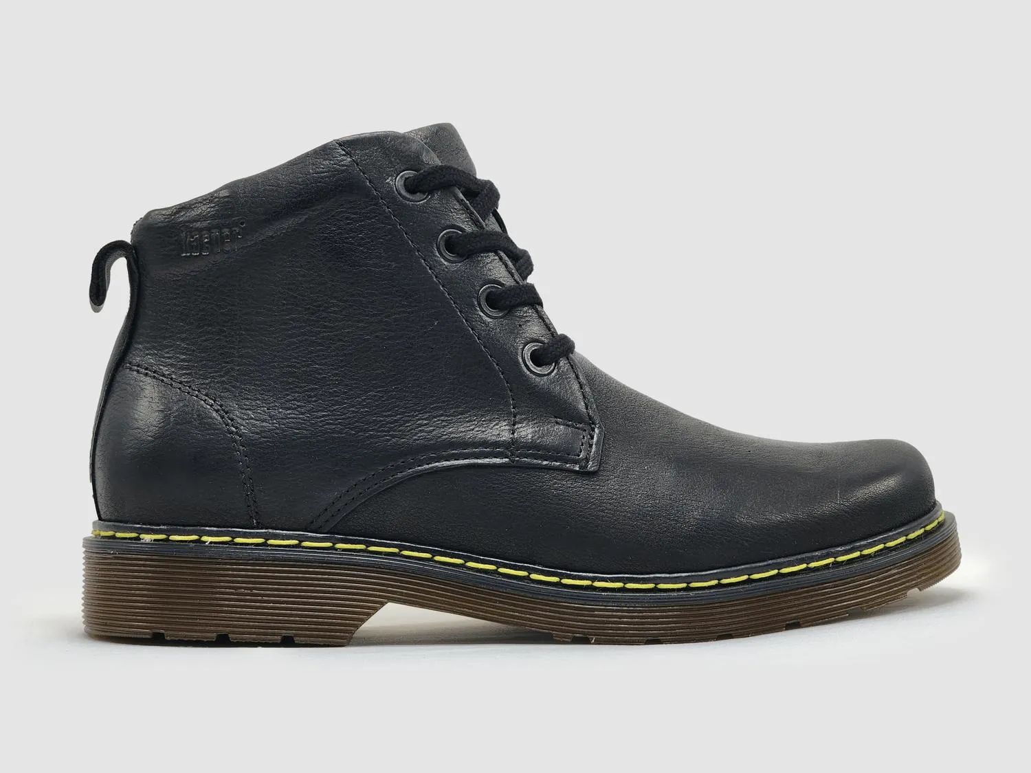 Men's Premium Zip-Up Leather Boots In Black
