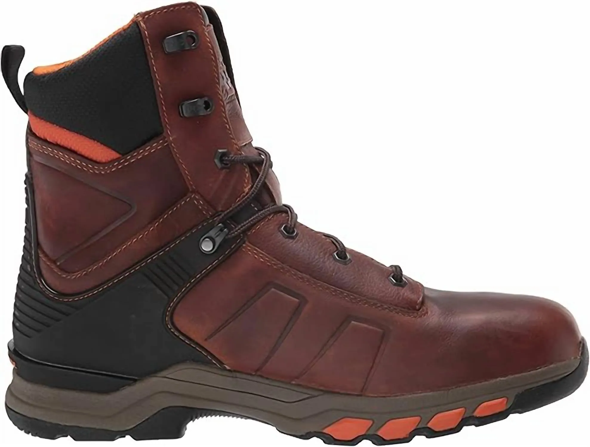 Men's Pro Hypercharge 8" Soft Toe Work Boots In Brown Teak Leather
