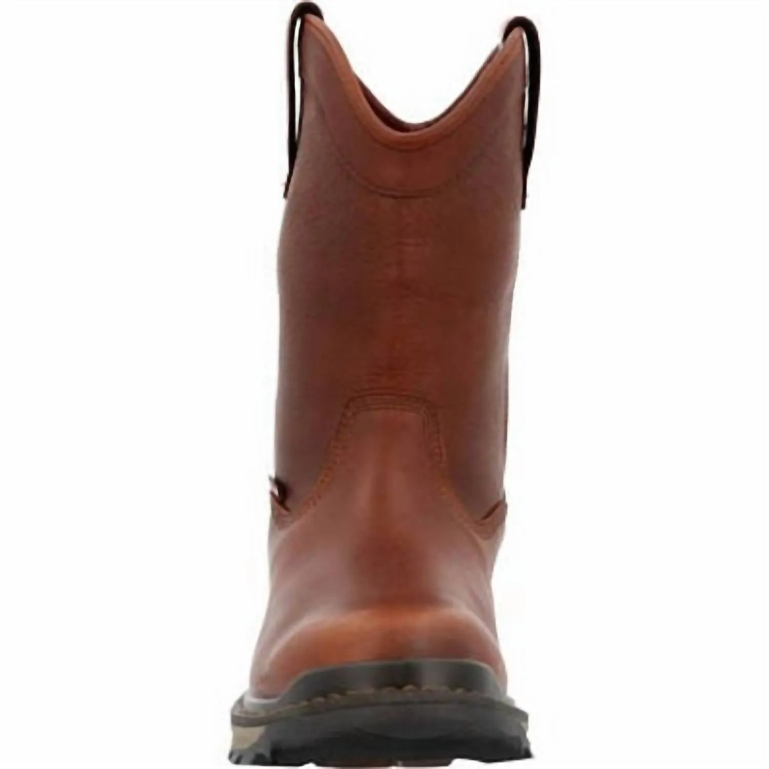 Men's Rams Horn Waterproof Pull-On Work Boot In Brown