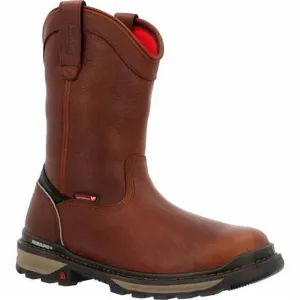 Men's Rams Horn Waterproof Pull-On Work Boot In Brown
