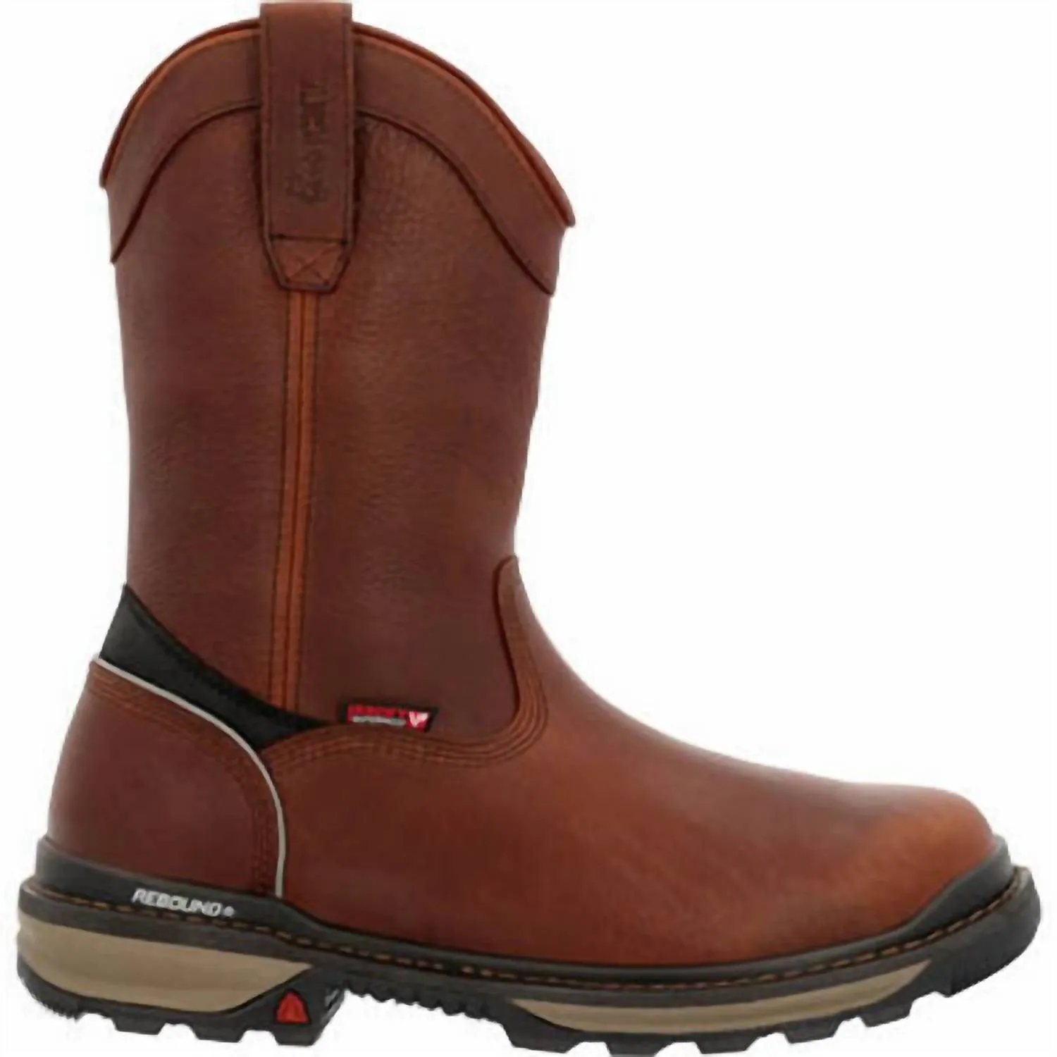 Men's Rams Horn Waterproof Pull-On Work Boot In Brown