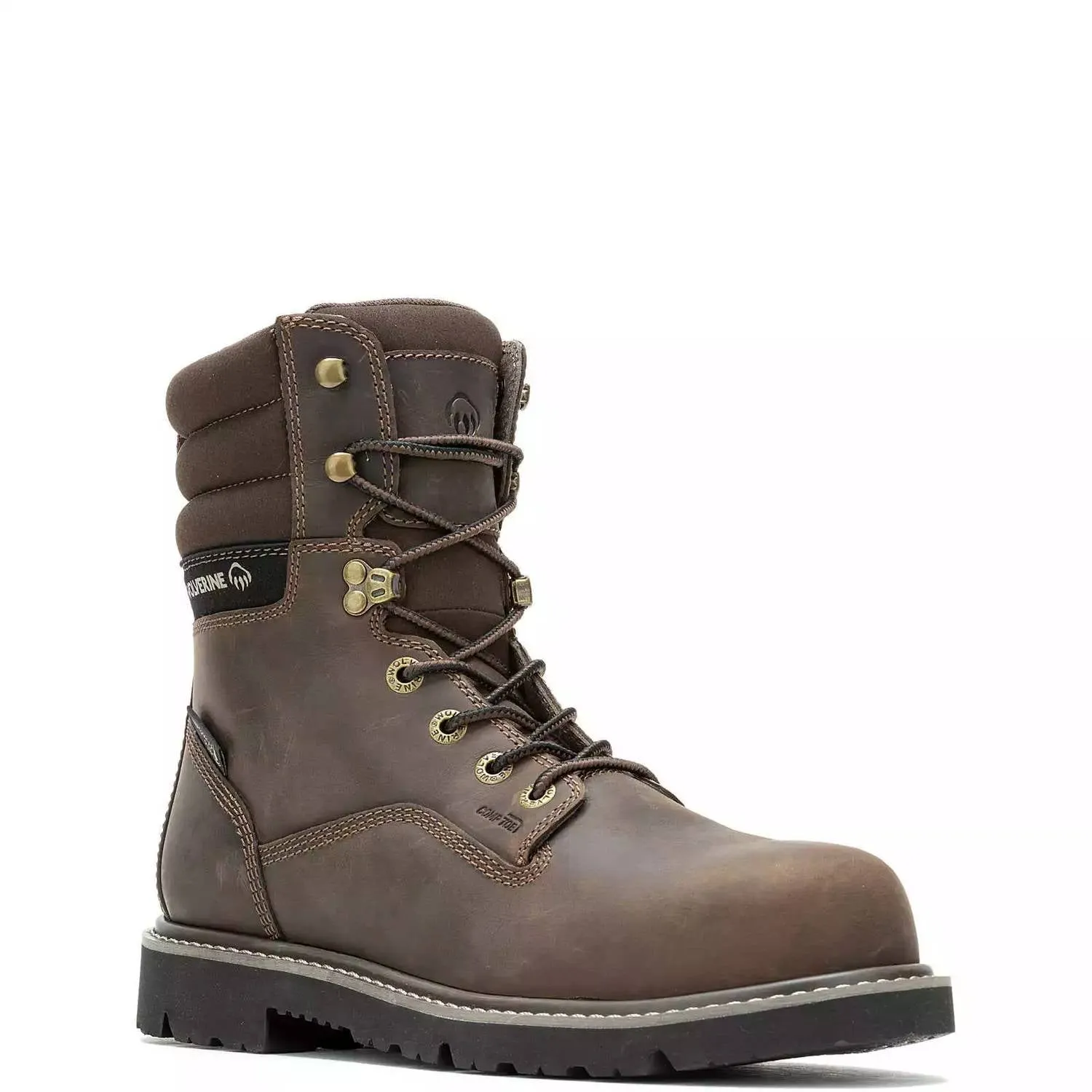 Men's Revival 8" Composite Toe Work Boots In Dark Brown