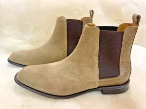 Men's Roccocs Leather Suede Boot In Taupe