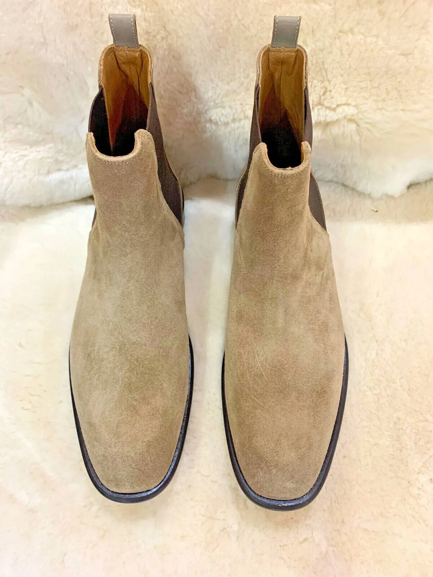 Men's Roccocs Leather Suede Boot In Taupe