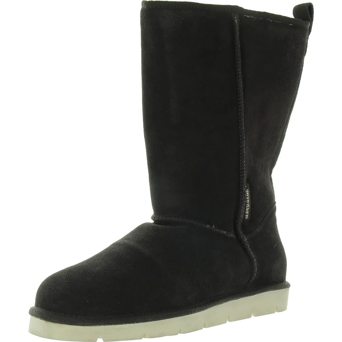 Mens Suede Fleece Lined Shearling Boots