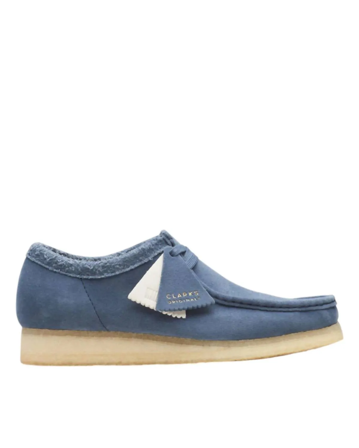 Men's Wallabee Suede Boots In Blue