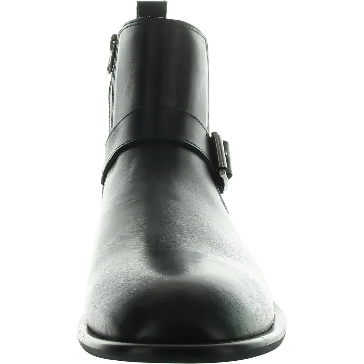 Mens Zipper Leather Chelsea Boots