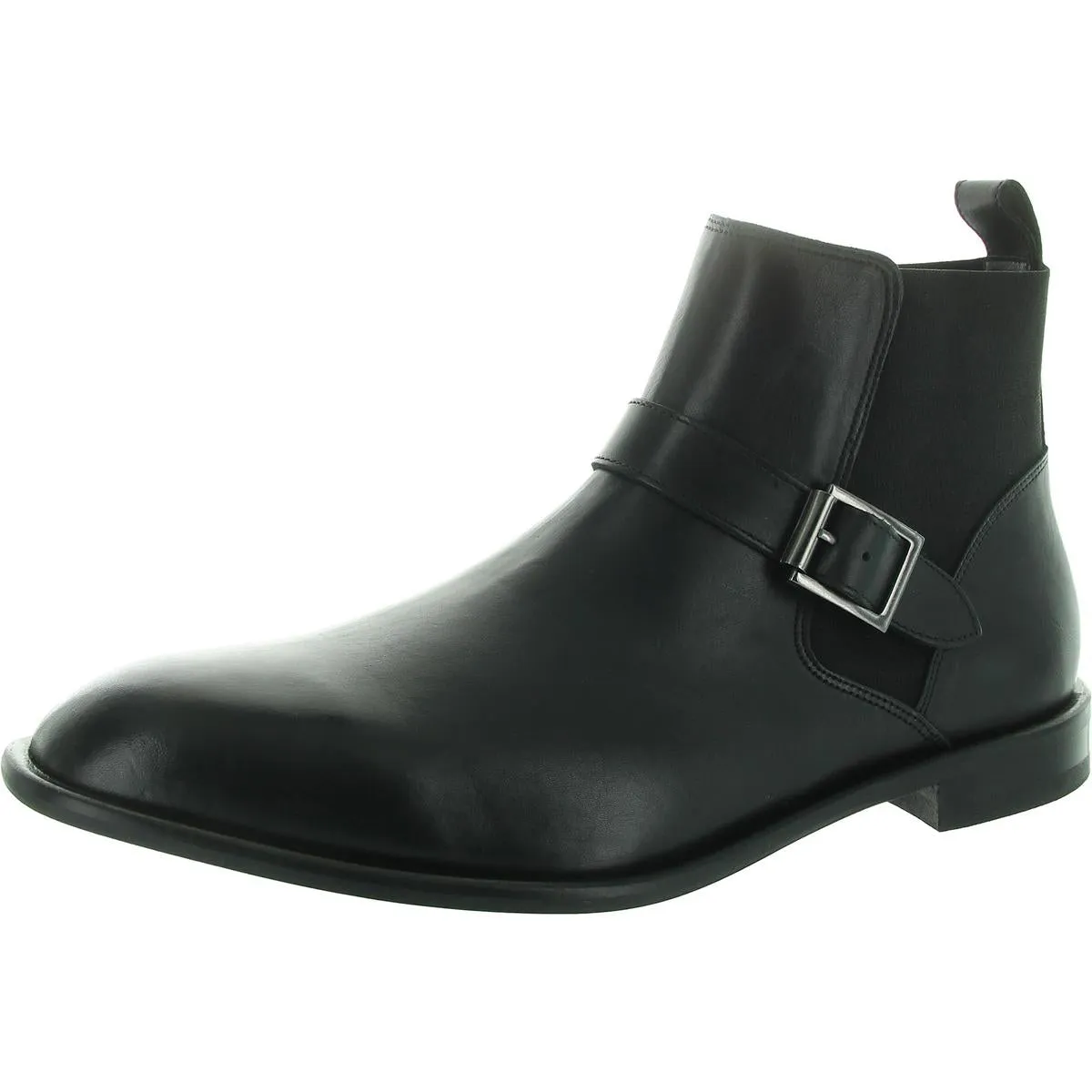 Mens Zipper Leather Chelsea Boots