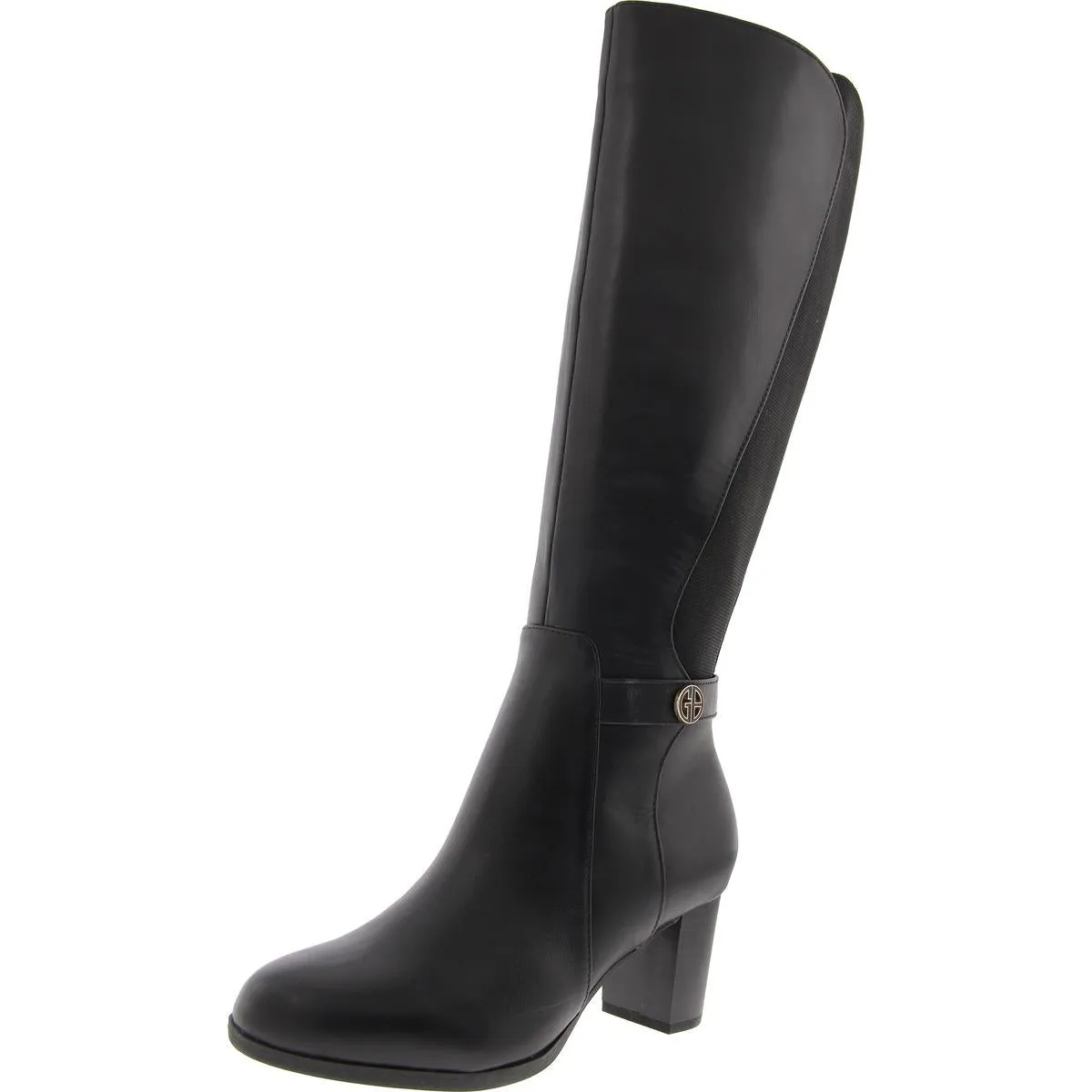 Mia Womens Leather Tall Knee-High Boots