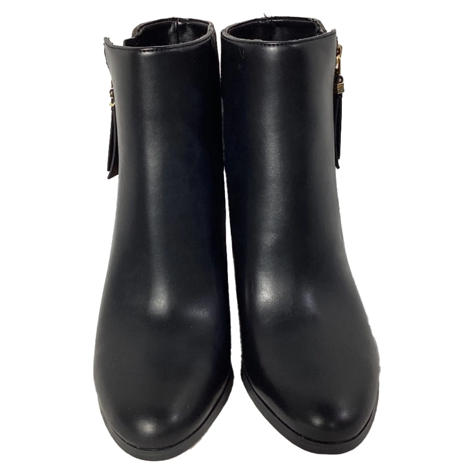 Michael Kors Britt Heeled Booties in Black/Brown Leather