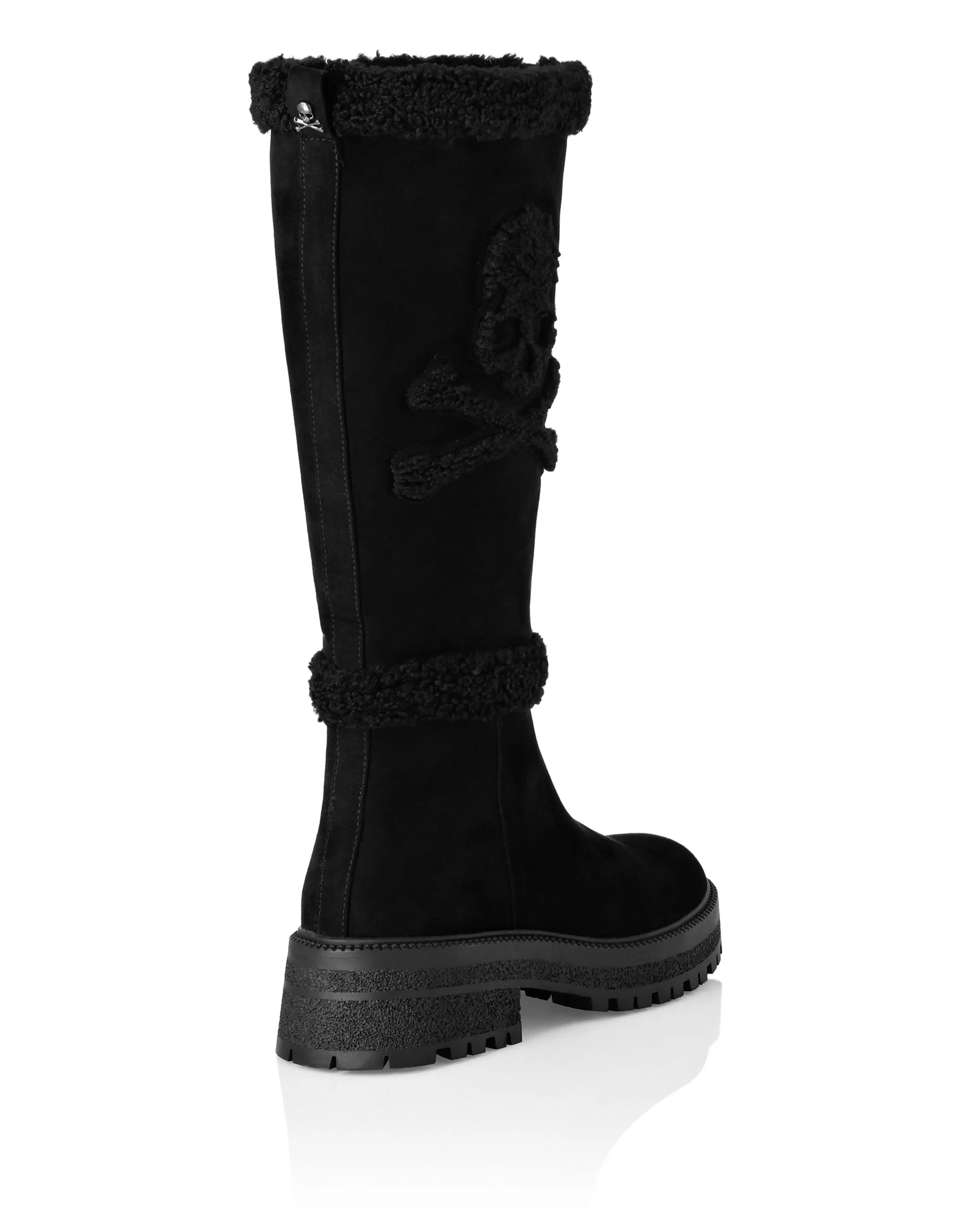Mid Flat Boots Skull &amp; Bones