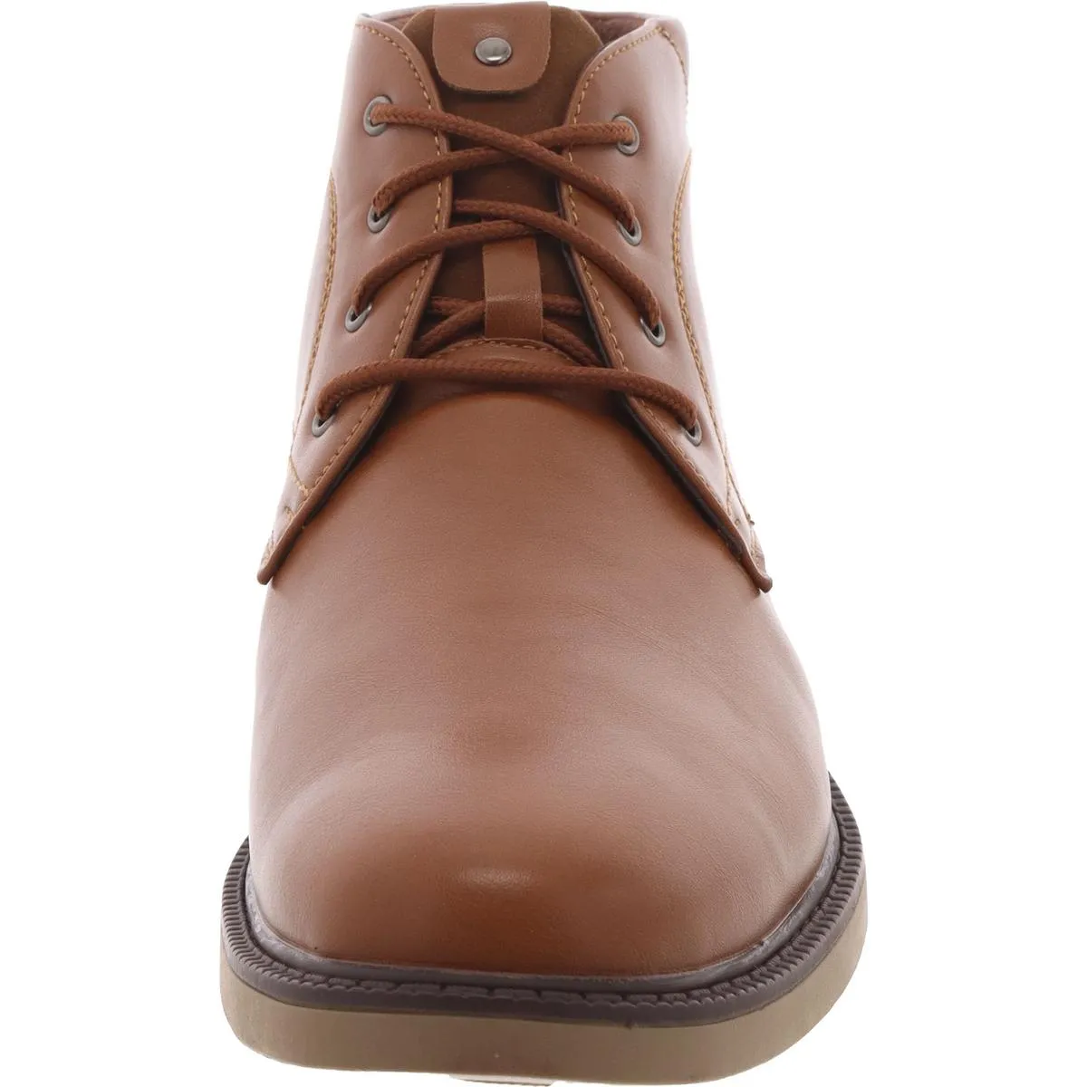 Morken Mens Lace-Up Faux Leather Chukka Boots