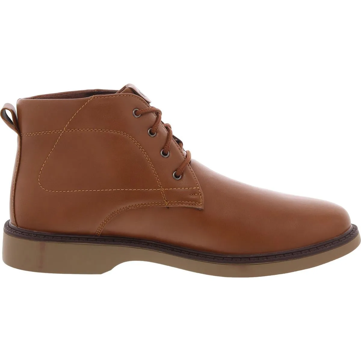 Morken Mens Lace-Up Faux Leather Chukka Boots