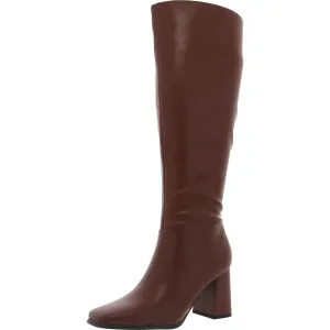 MTB2323 Womens Block Heel Manmade Knee-High Boots