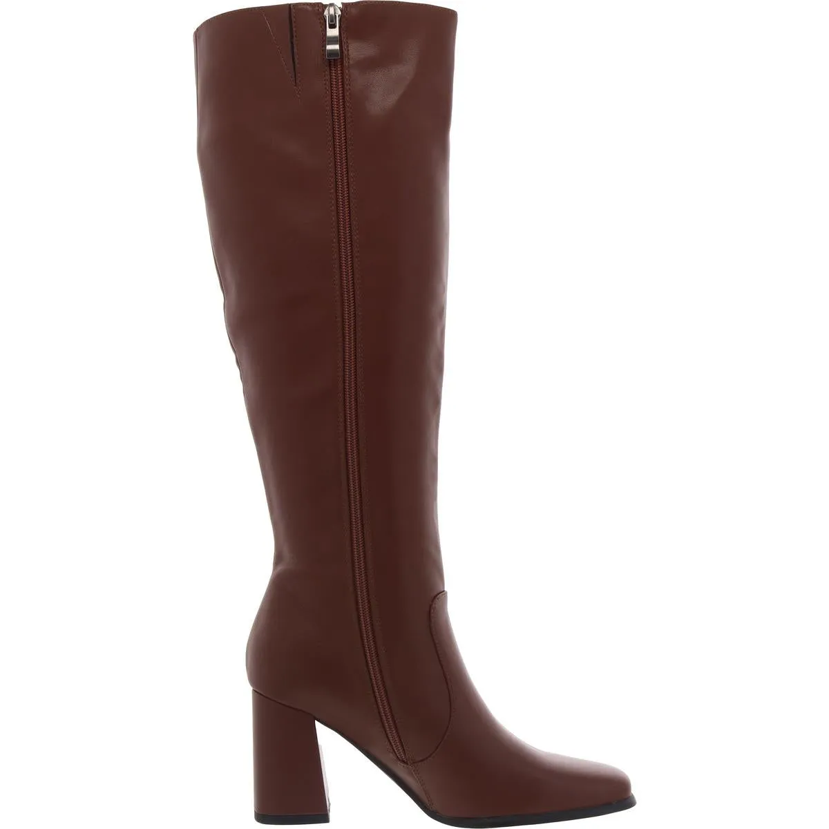 MTB2323 Womens Block Heel Manmade Knee-High Boots