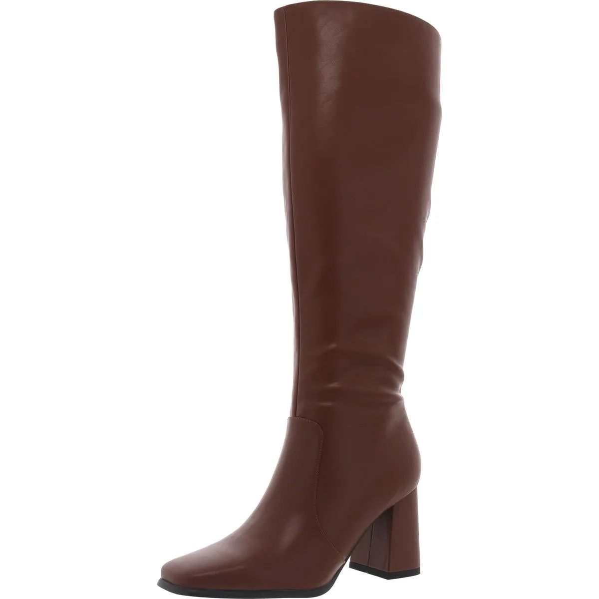 MTB2323 Womens Block Heel Manmade Knee-High Boots