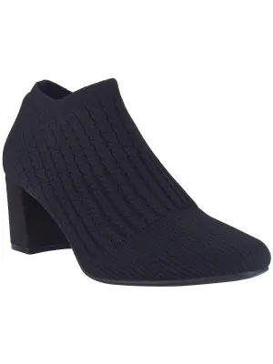 Nancia Womens Knit Slip On Booties