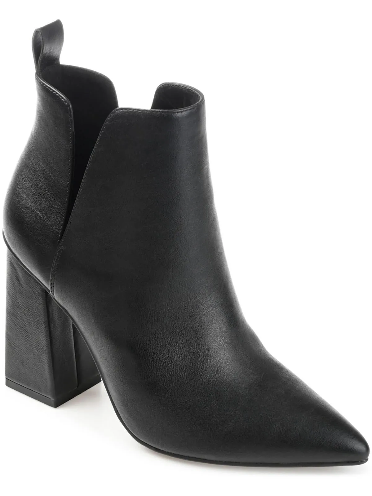 Neima Womens Pointed Toe Block Heel Mid-Calf Boots