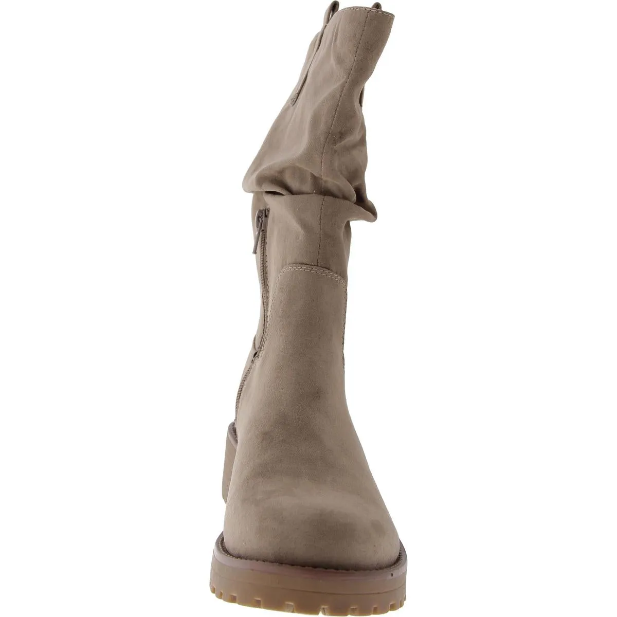 Nelliee Womens Faux Suede Slouchy Mid-Calf Boots