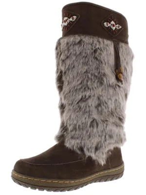 Nika Womens Suede Cold Weather Winter Boots