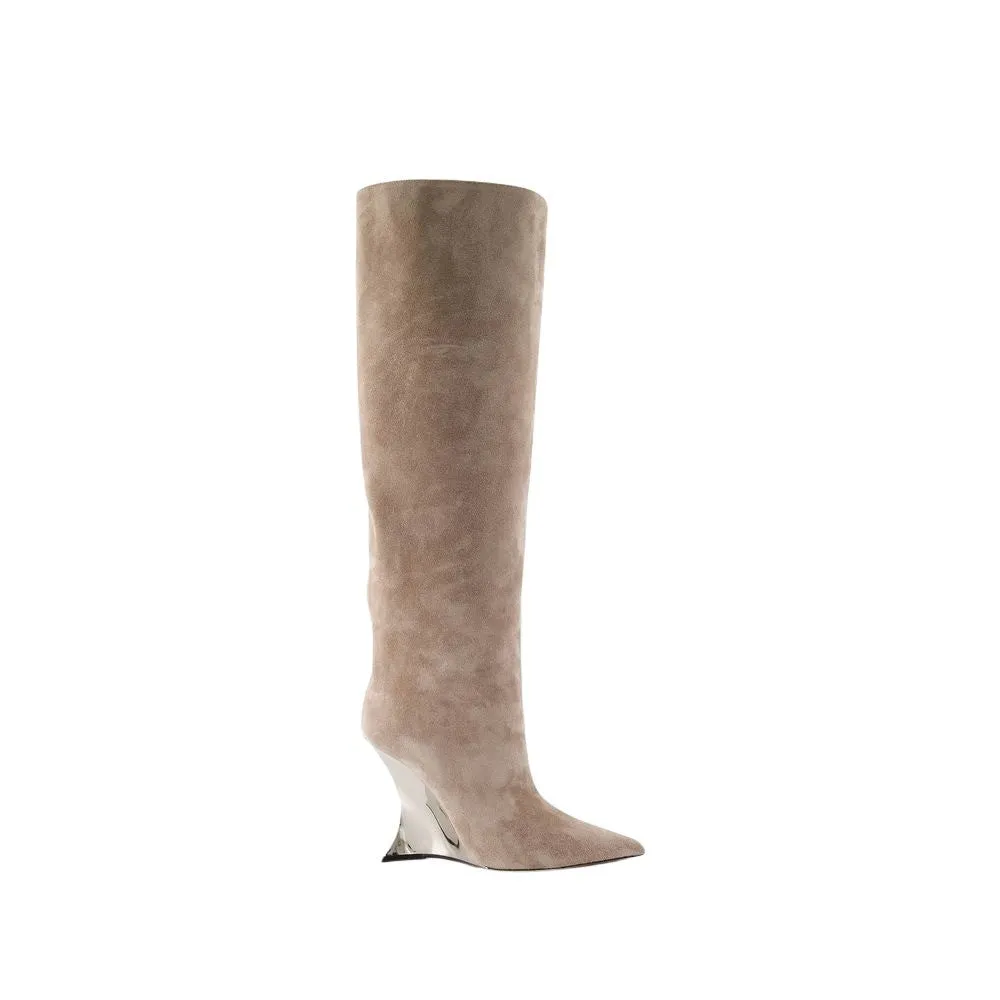 Nina Boots - Leather - Beige