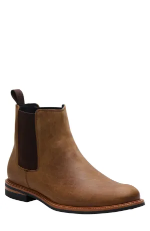 Nisolo Javier Boot Men's US 10.5 Brown Leather Casual Pull-On Chelsea ZPO341 (Brown,10.5)