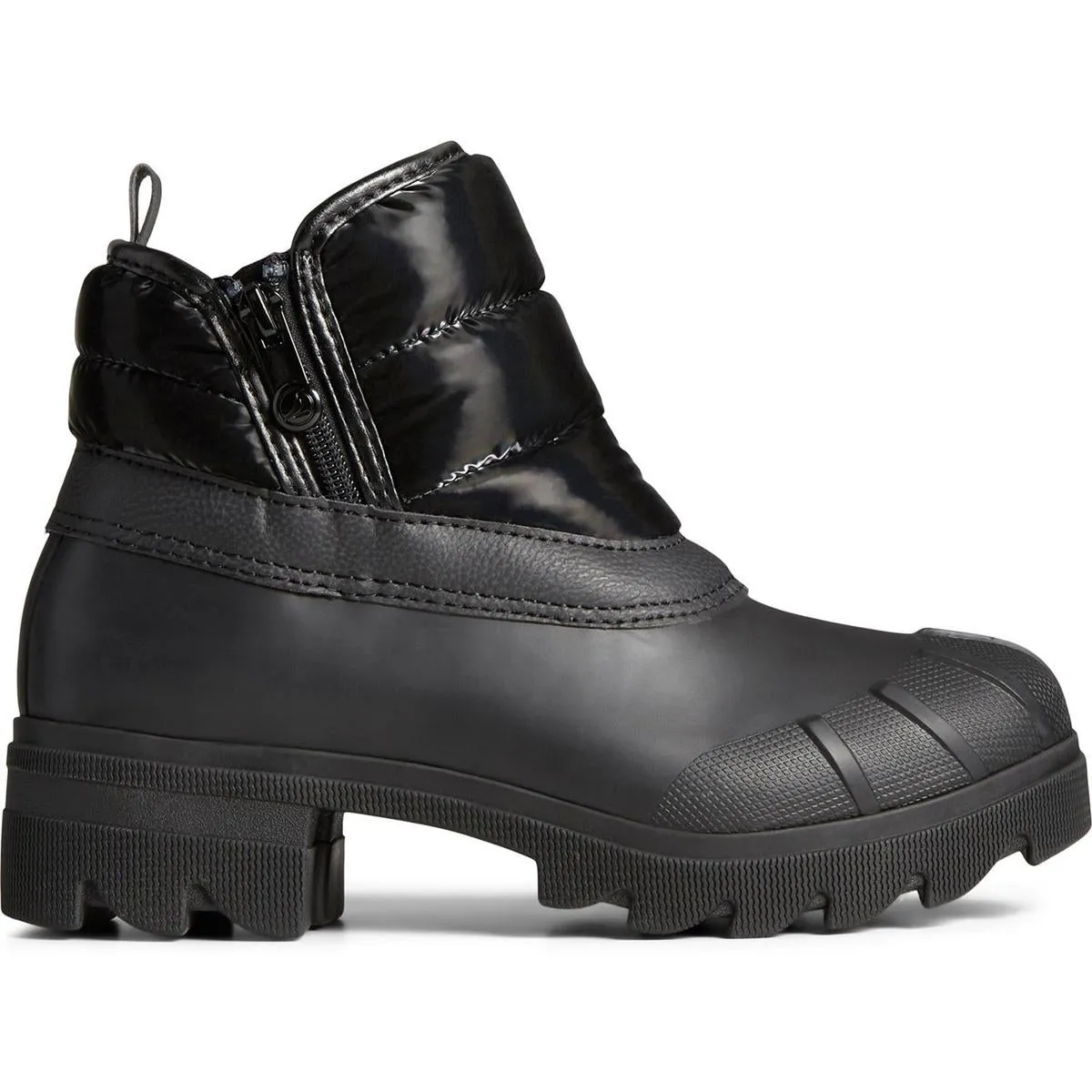 Noir Womens Solid Leather Winter & Snow Boots