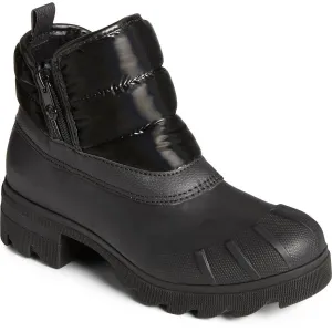 Noir Womens Solid Leather Winter & Snow Boots
