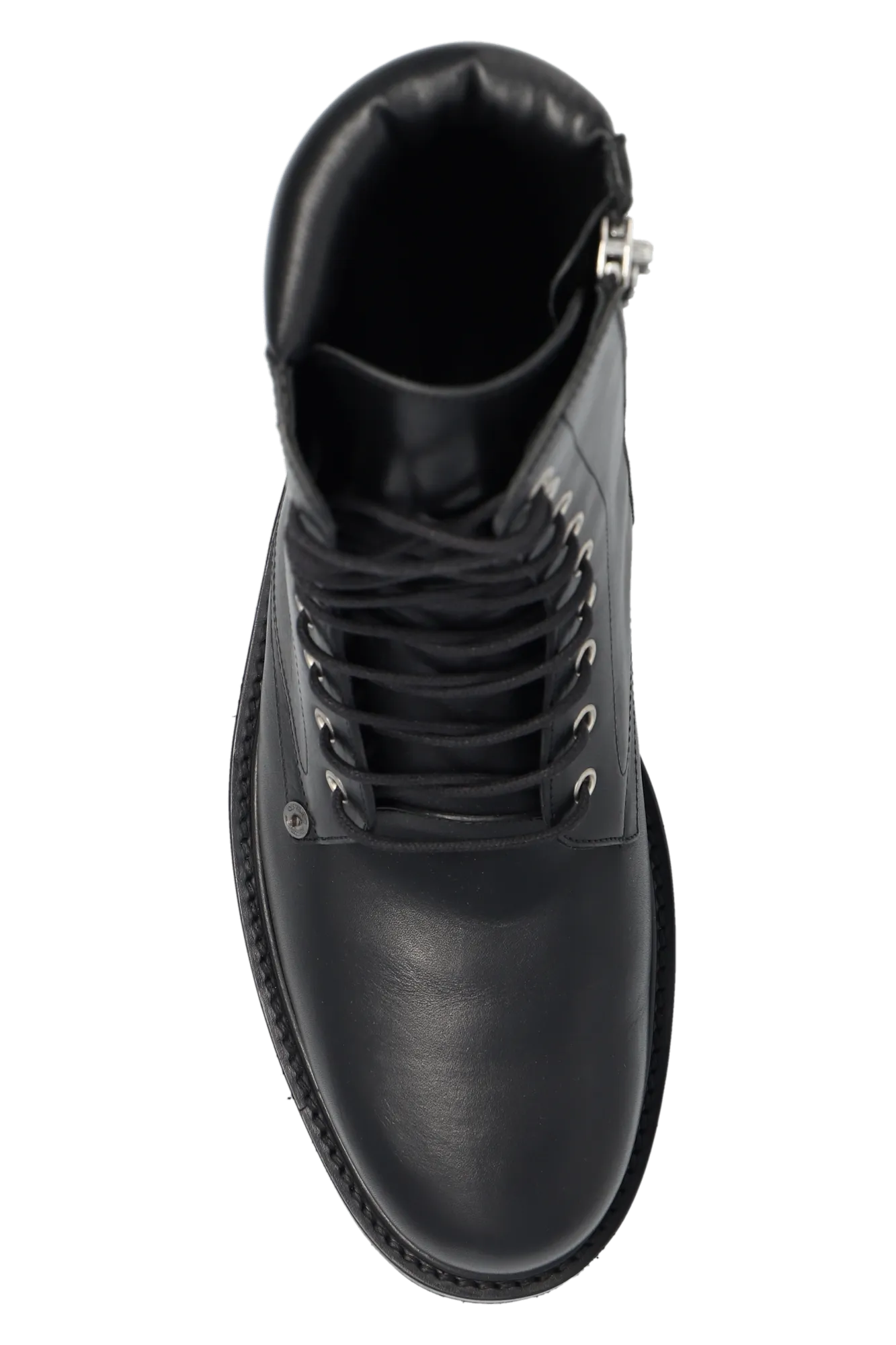 Off-White Leather Combat Boots