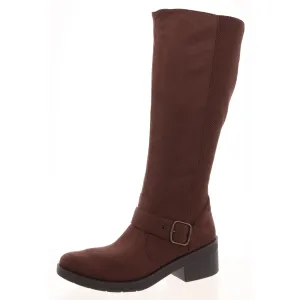 Olympia Womens Zip Up Round Toe Knee-High Boots