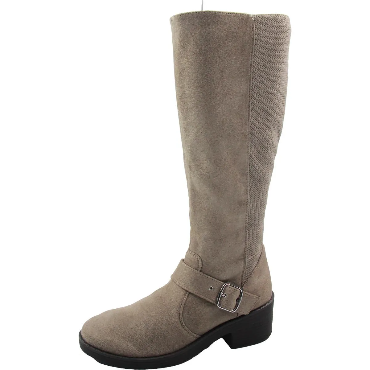 Olympia Womens Zip Up Round Toe Knee-High Boots